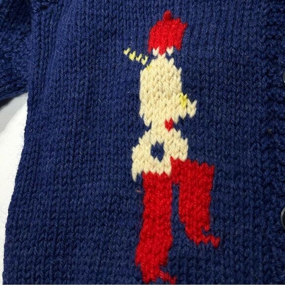 Vintage Children’s Knit Sweaters 2 Homemade Sweaters Ducks Soldiers - Picture 16 of 16